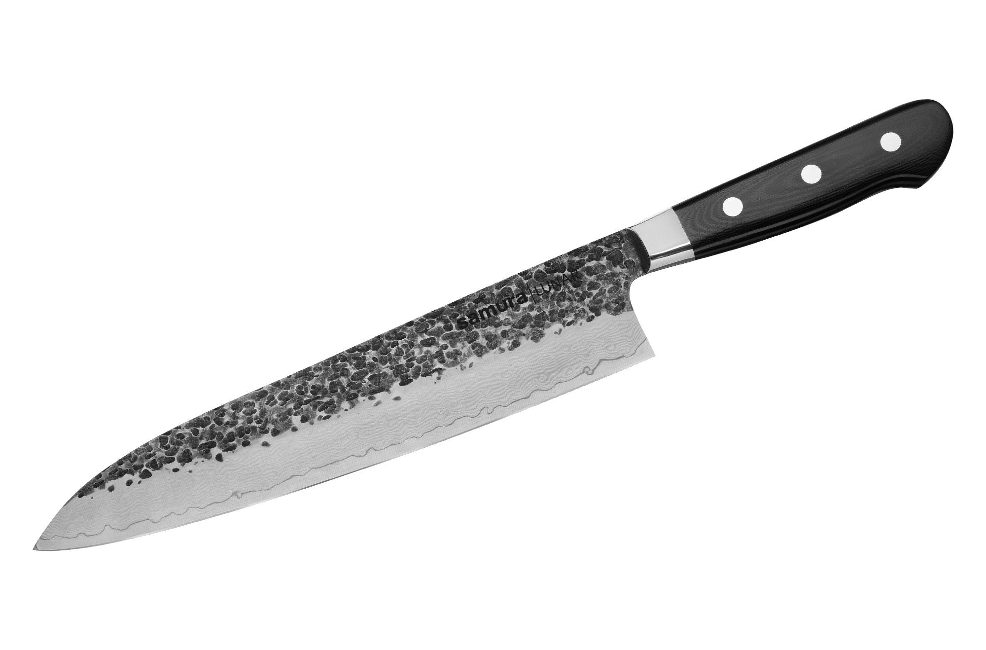 Samura PRO-S LUNAR Kitchen knife Grand Chef's 9.4 Nóż szefa kuchni Samura Pro-S Lunar to wysokiej jakości narzędzie kuchenne zaprojektowane z myślą o precyzji i wydajności w codziennym gotowaniu. Jego wydłużona długość ostrza sprawia