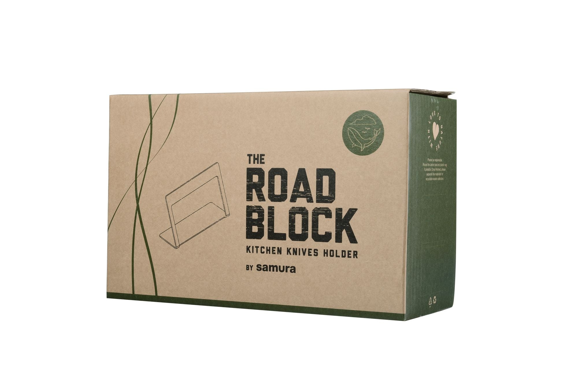 Samura Road Block, ergonomic eco-friendly knife holder, 35x23x12 cm, grey 3 Samura Road Block, ergonomic eco-friendly knife holder, 35x23x12 cm, grey - obrazek 3