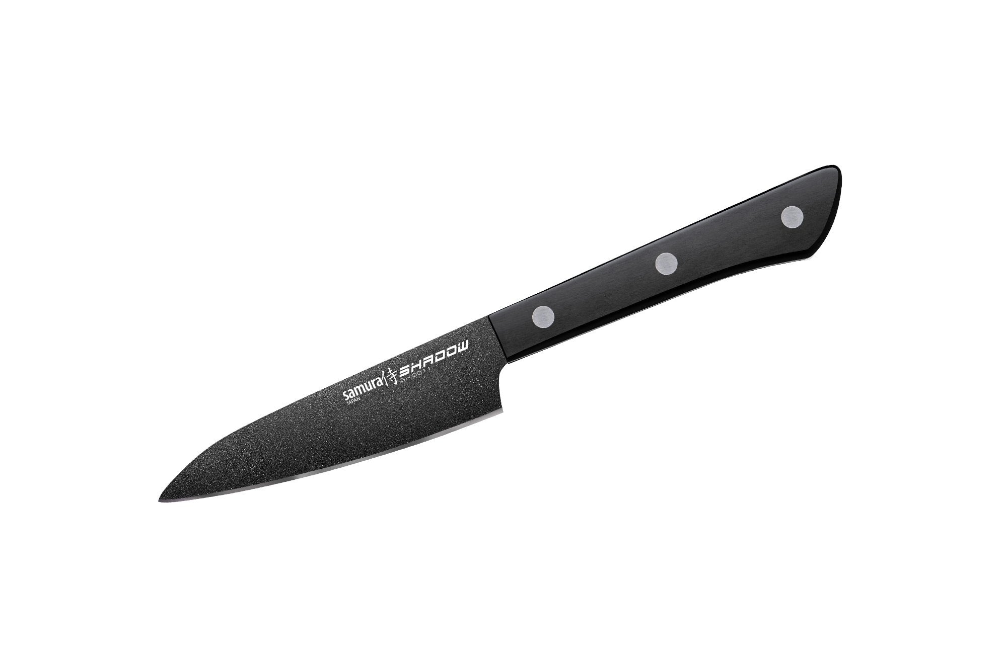 Samura SHADOW Set of 3 kitchen knives: Chef's knife, Utility knife, Paring knife with black non-stick coating 2 trzyczęściowa kolekcja zaprojektowana tak